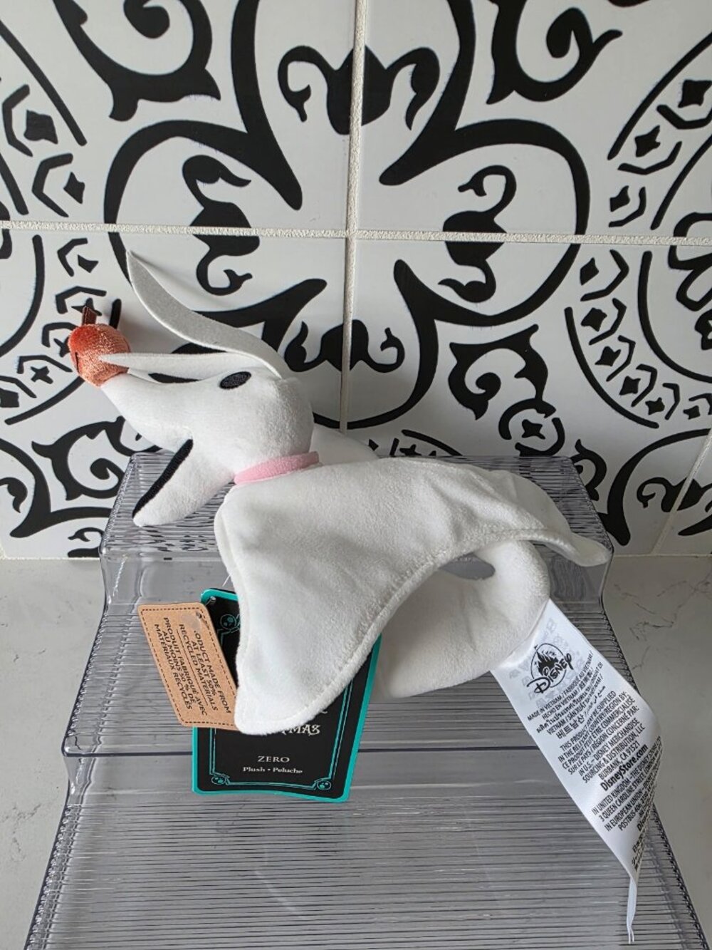 Disney Store Parks Nightmare Before Christmas Zero Plush Dog NWT 9” Halloween